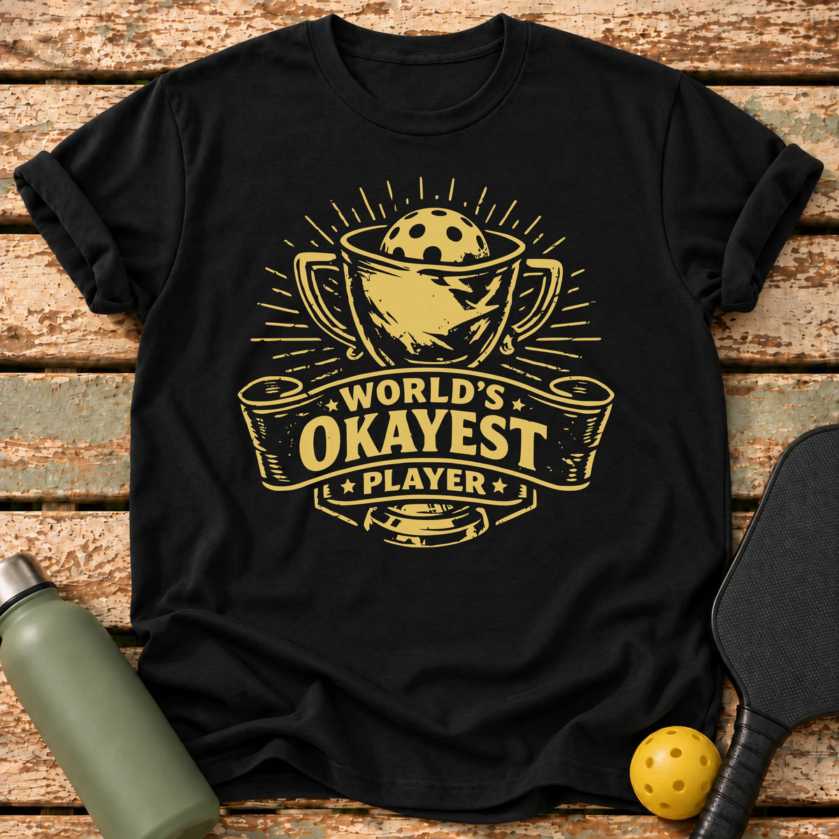 Okayest Trophy T-Shirt – Black