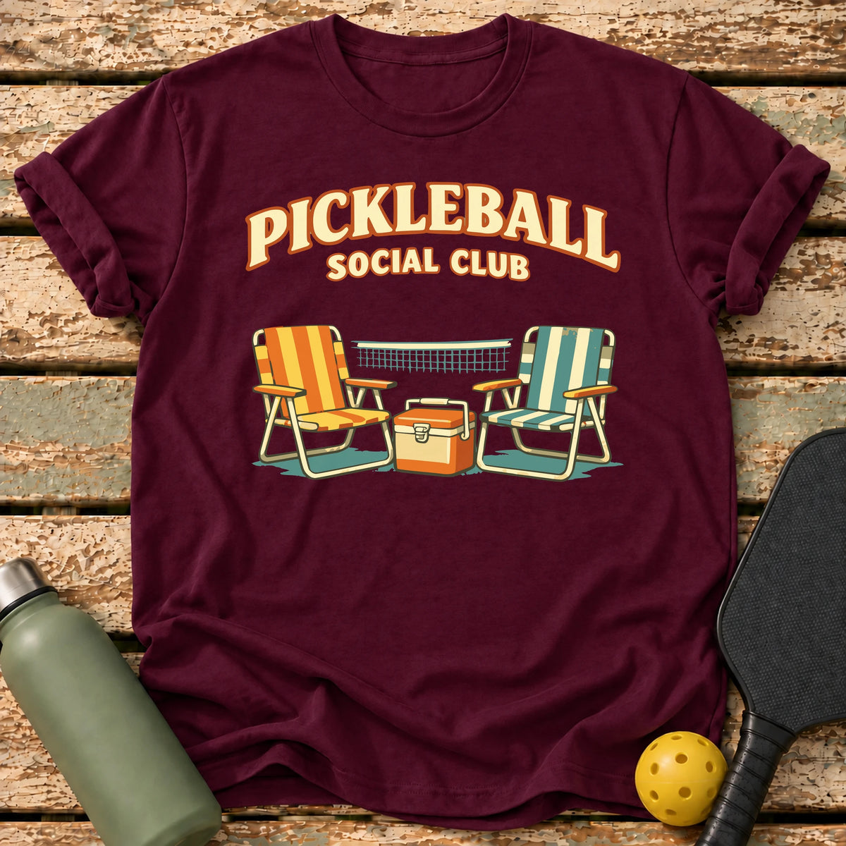 Social Club T-Shirt – Maroon