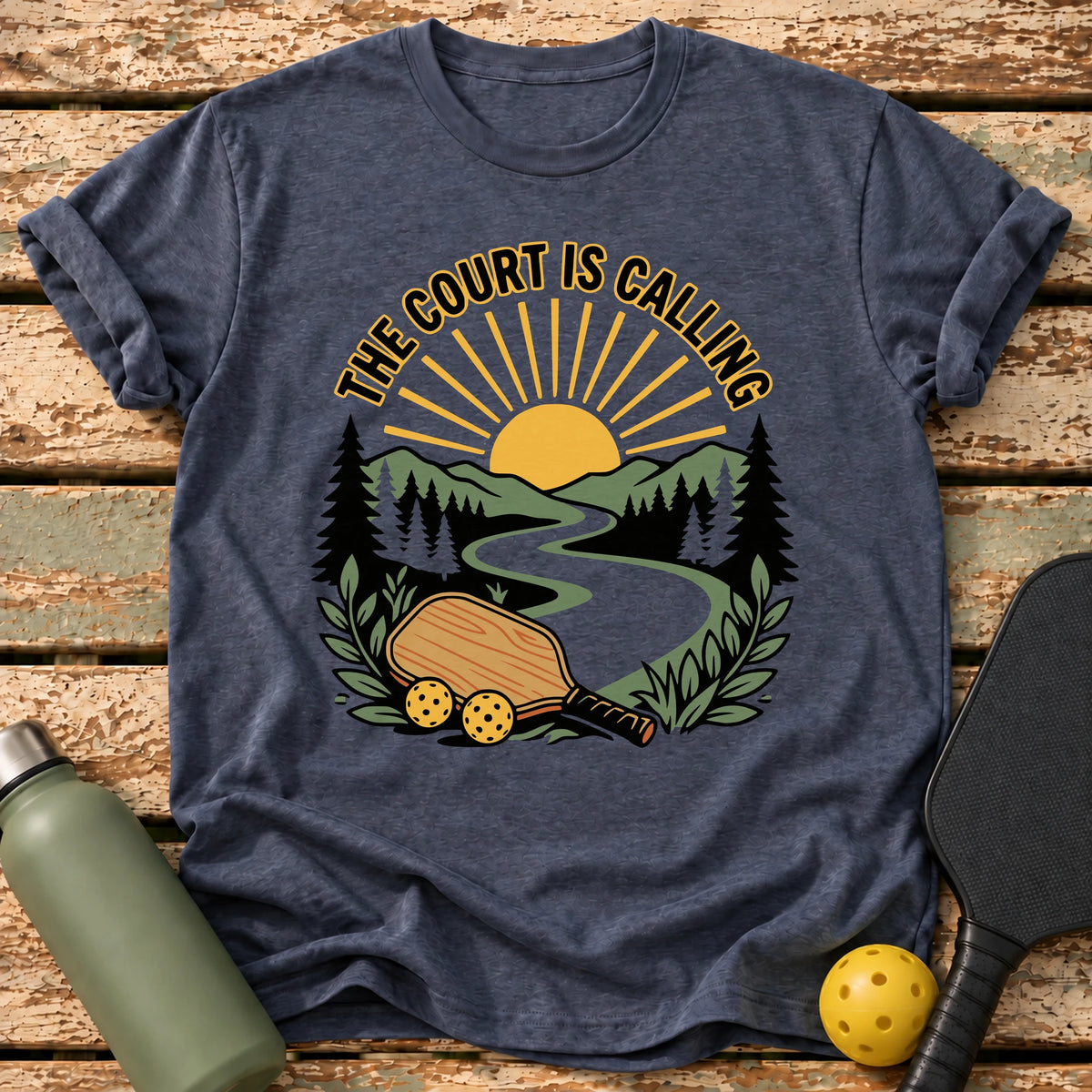 Court Sunrise T-Shirt – Heather Navy