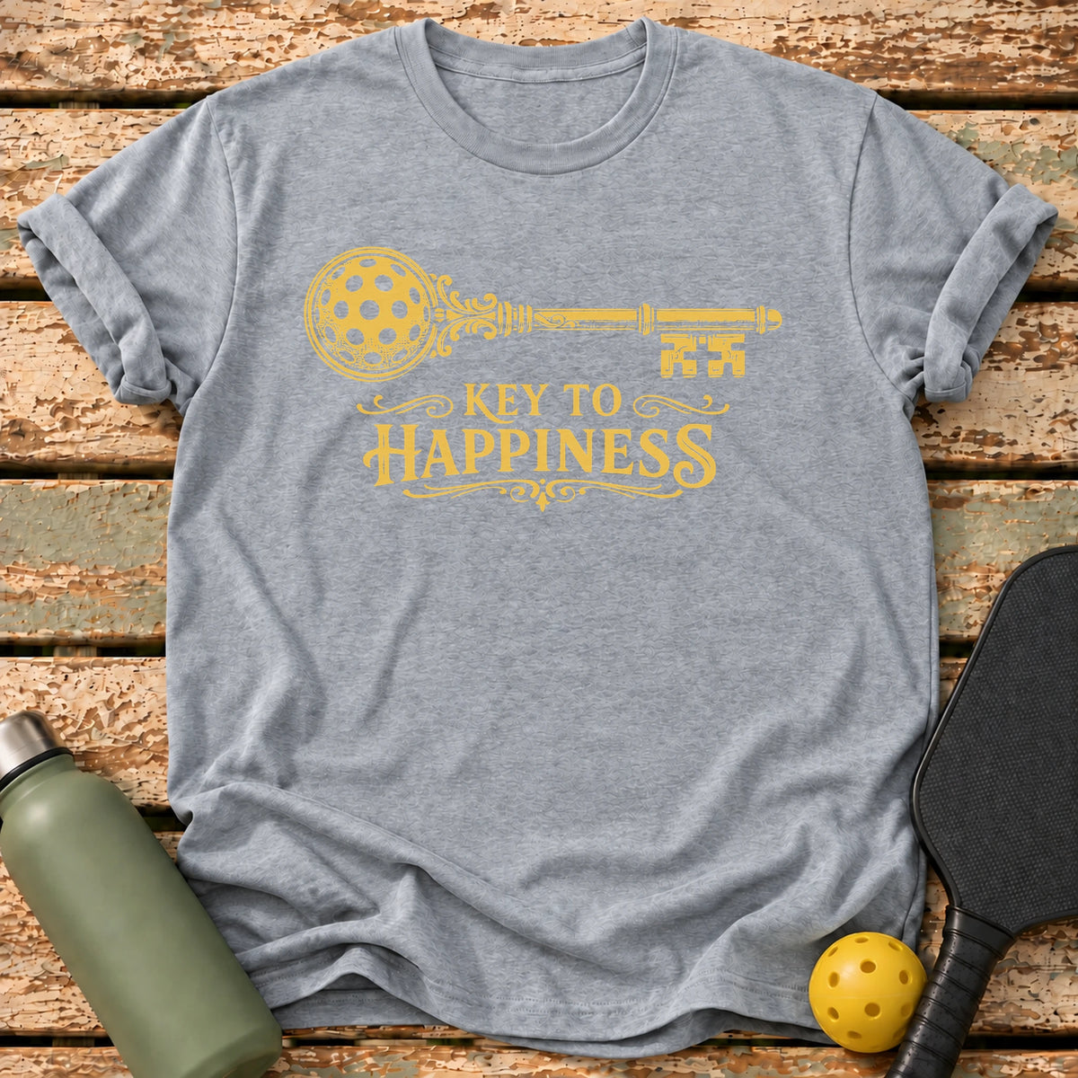 Key To Happiness T-Shirt – Sport Grey