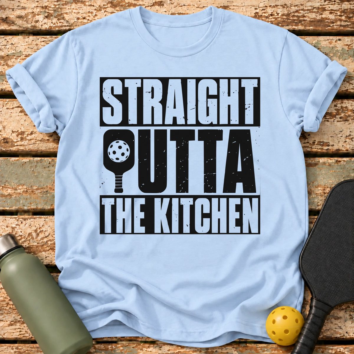 Straight Outta Kitchen T-Shirt – Light Blue