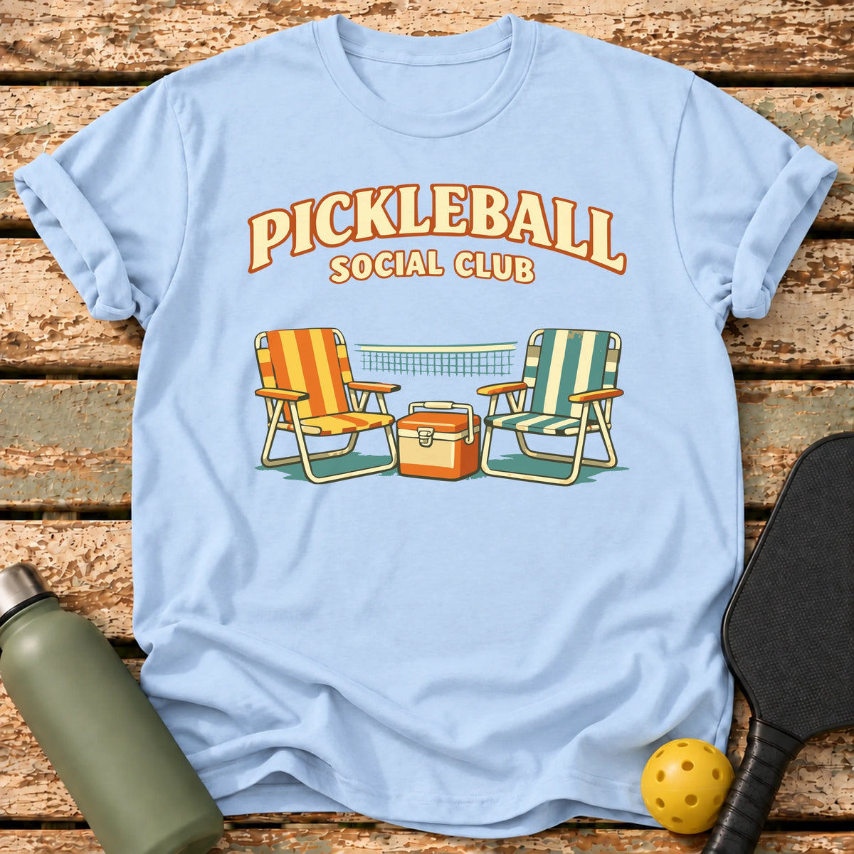 Social Club T-Shirt – Light Blue
