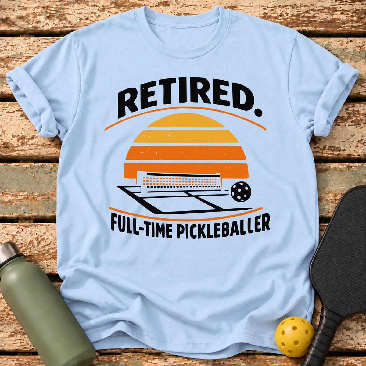 Retired Sunset T-Shirt – Light Blue