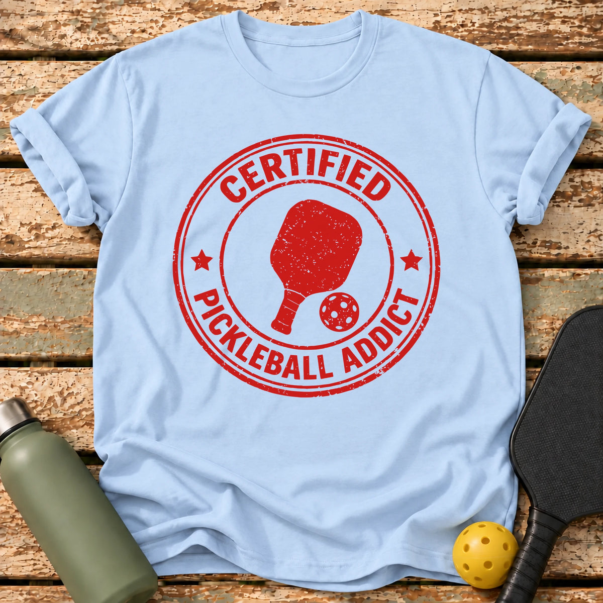 Certified Addict T-Shirt – Light Blue