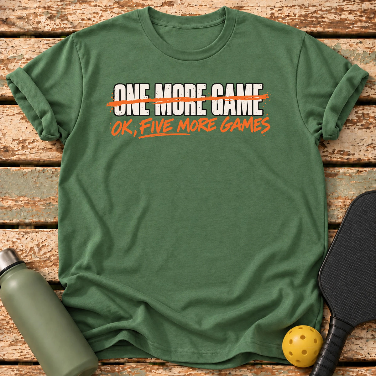 Five More Games T-Shirt – Military Green
