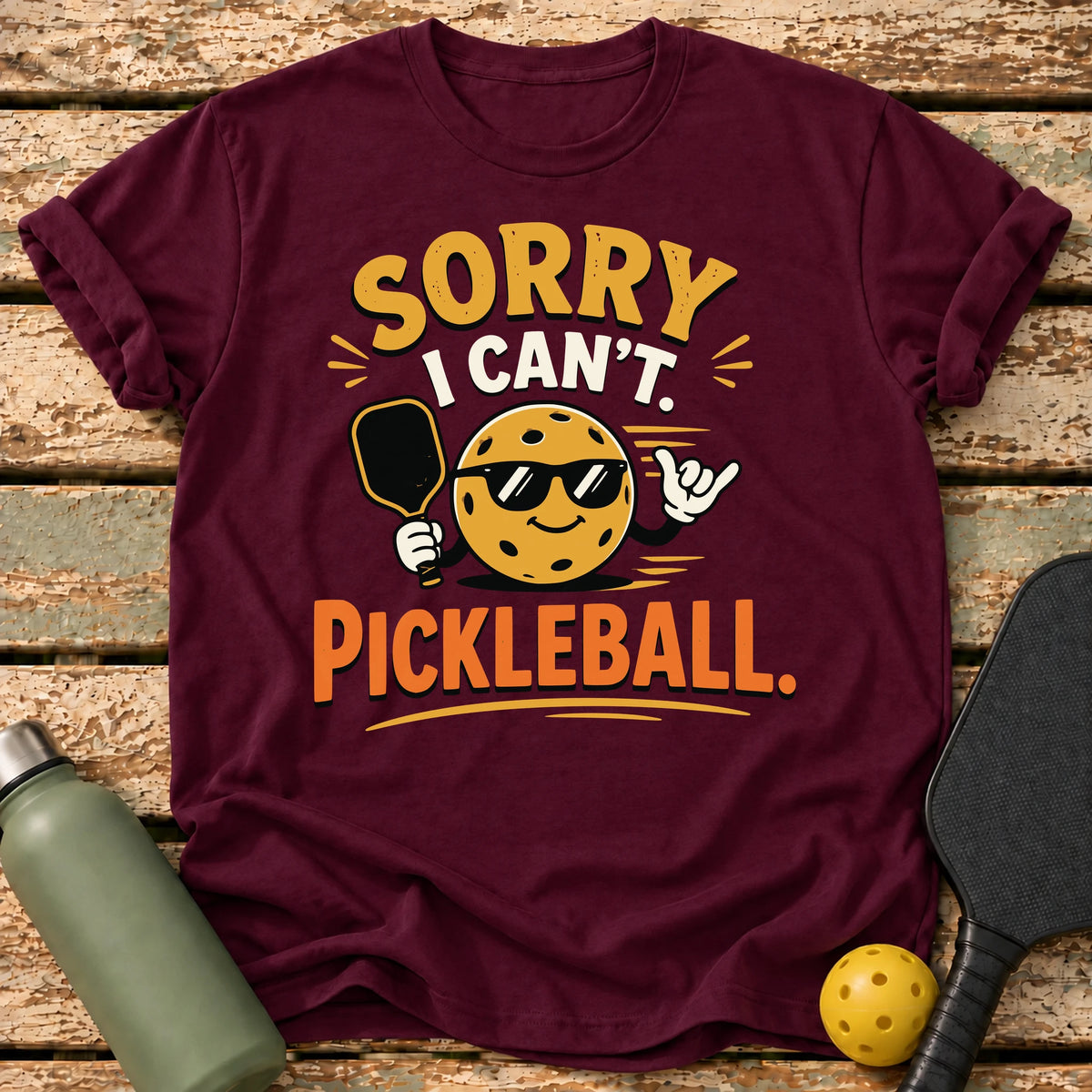 Sorry I Can't T-Shirt – Maroon