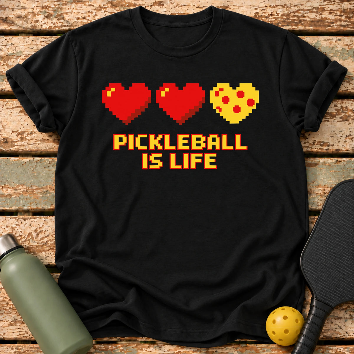 Pickleball Is Life T-Shirt – Black